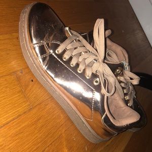 Gold sneakers